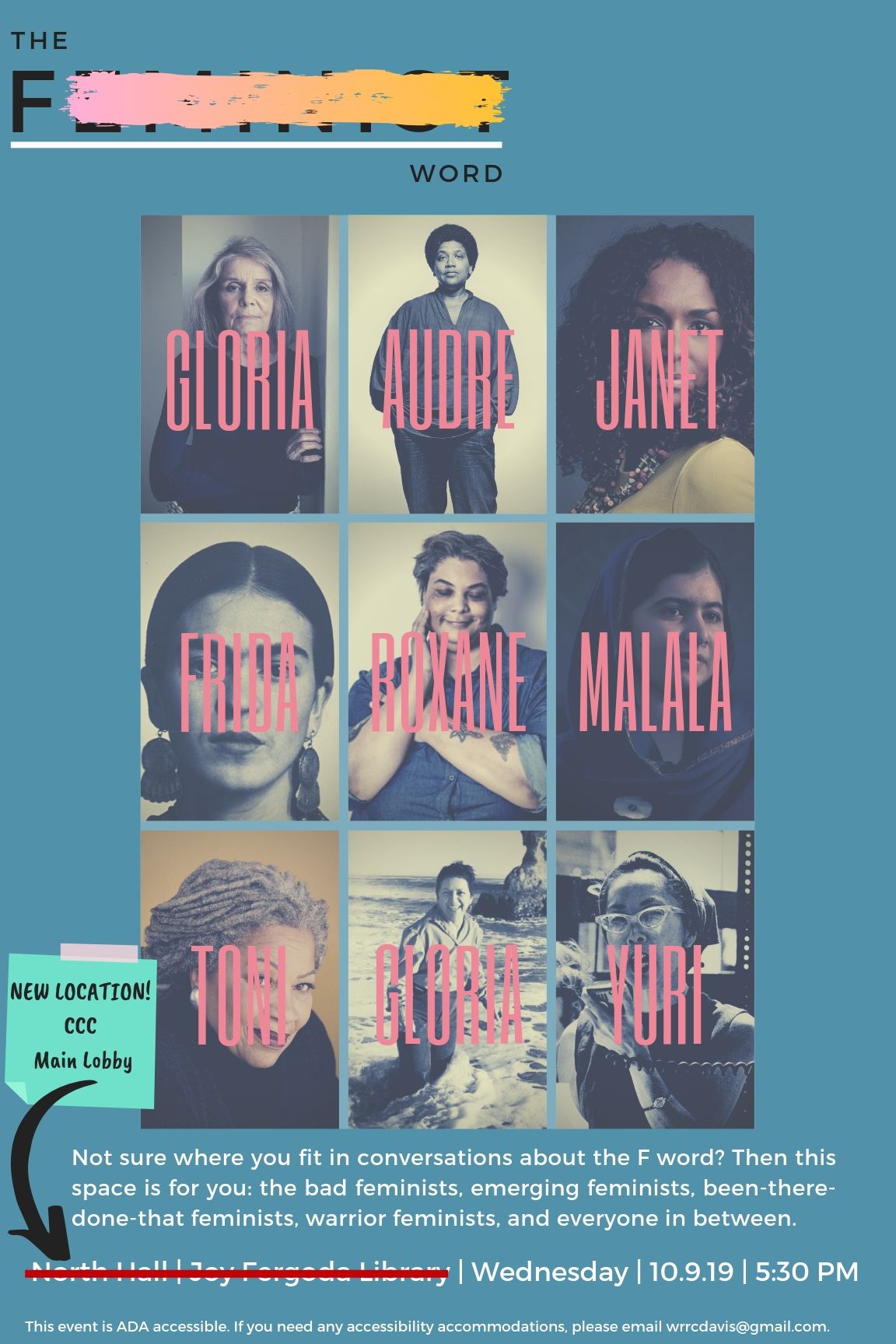 F-Word poster with feminist leaders