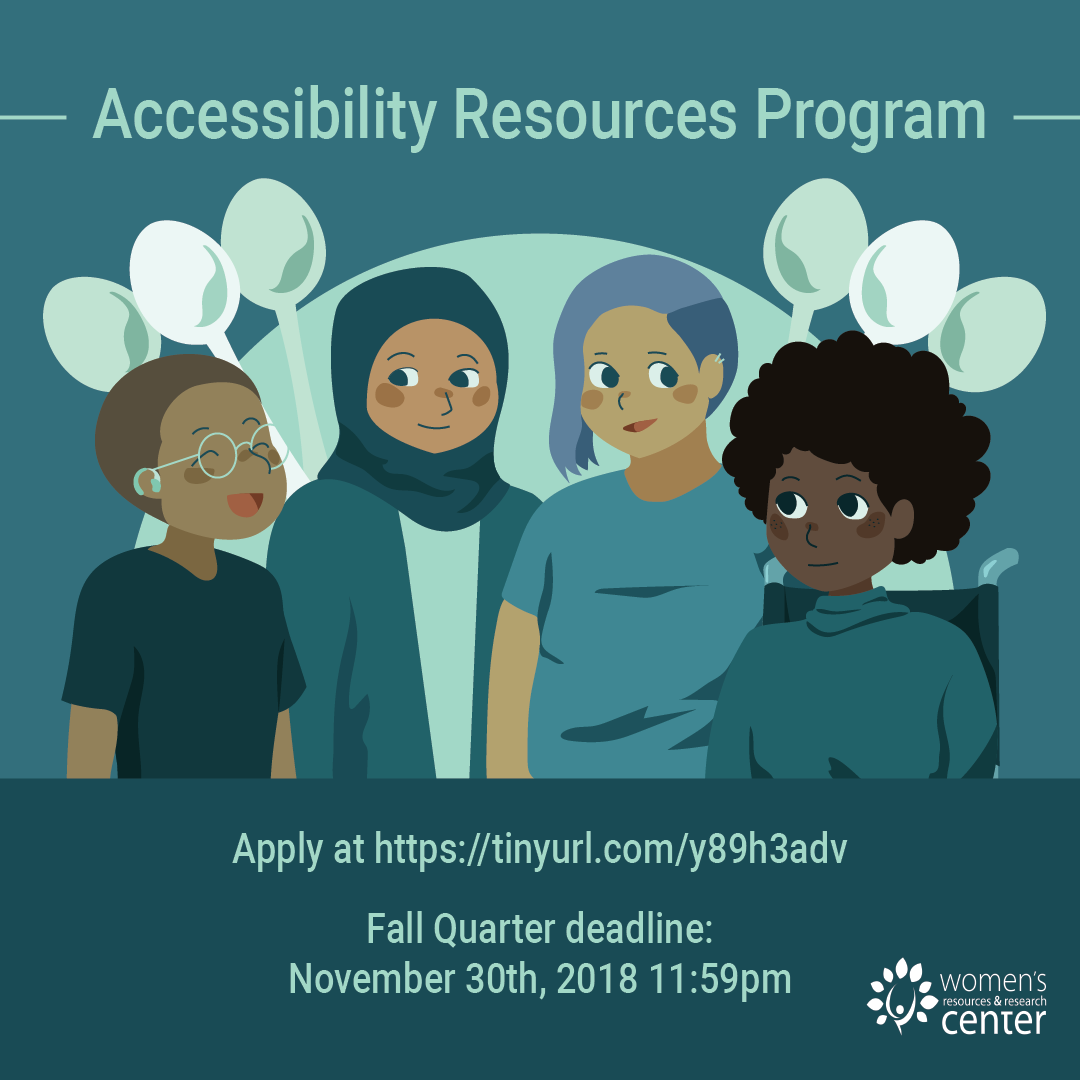 Flyer featuring smiling characters with visible and invisible disabilities