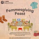 Flier with event information, table with food on it, image of pajamas, paddington bear and snoopy